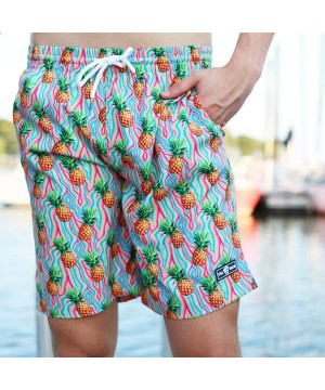 Swim Shorts 9 inch - Groovy Pineapple - C4192ME50H3 $20.49-Trunks