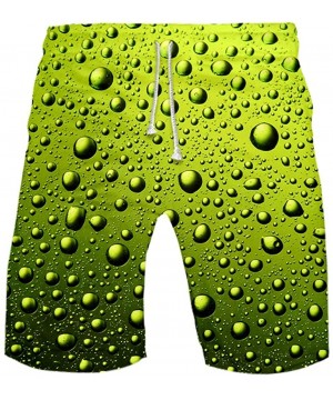 Mens Summer Casual Thin Hawaiian Printed Bathing Suit-Quick Dry Board Shorts Swim Trunks Beach Shorts Beachwear - E-green - C...