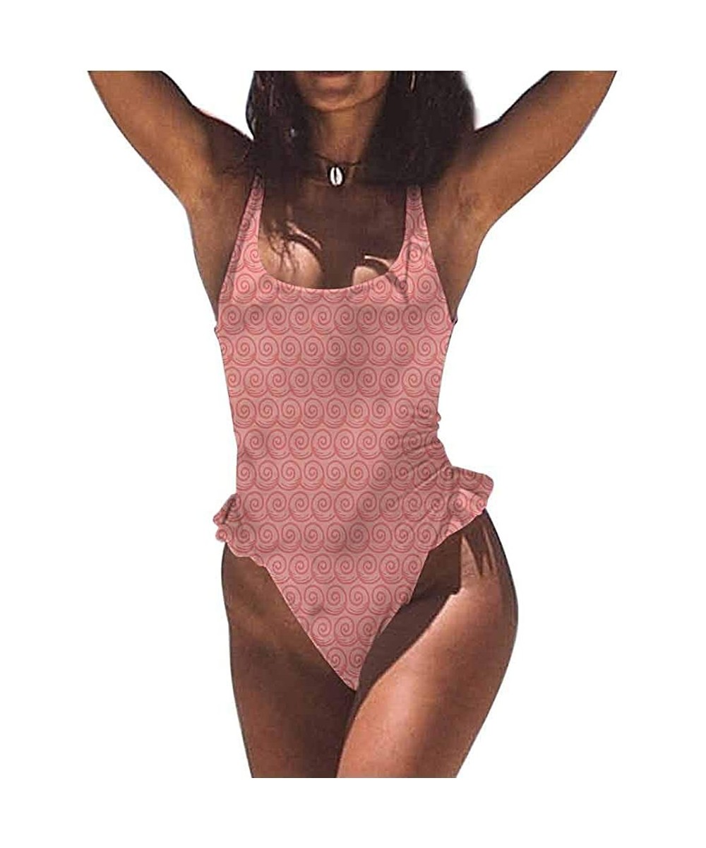 Women Athletic Swimwear Sea Horse- Sea Waves Bubbles Stars Simple and Sexy - Multi 09-one-piece Swimsuit - CO19E796OLQ $42.59...