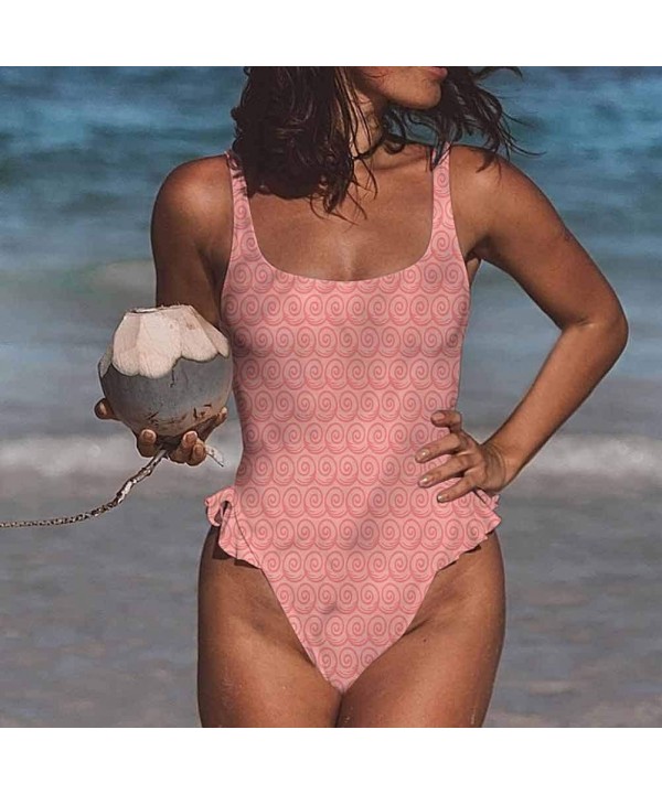 Women Athletic Swimwear Sea Horse- Sea Waves Bubbles Stars Simple and Sexy - Multi 09-one-piece Swimsuit - CO19E796OLQ $42.59...