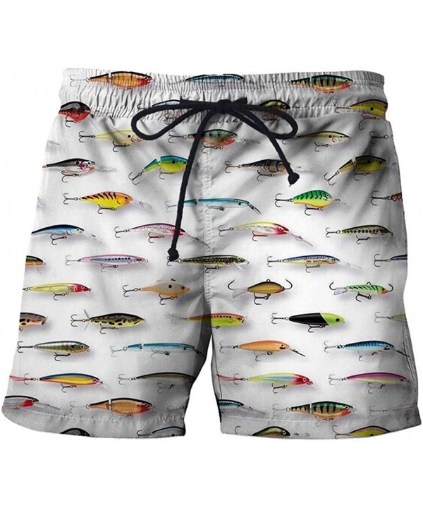 Men's Beach Shorts Fish Shark 3D Printed Men's and Women's Beach Shorts - Yellow - C518W2CX656 $25.62-Board Shorts