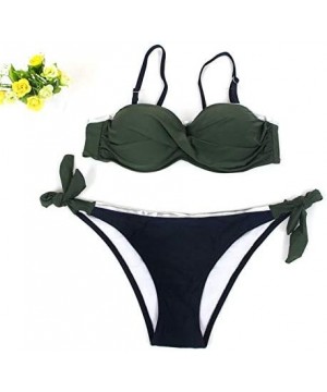 Swimsuits for Womens- Womens Padded Push-up Bra Bikini Set Swimsuit Bathing Suit Swimwear Beachwear - Green - C718MH65OTM $13...