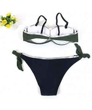 Swimsuits for Womens- Womens Padded Push-up Bra Bikini Set Swimsuit Bathing Suit Swimwear Beachwear - Green - C718MH65OTM $13...