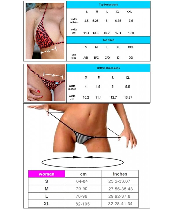 Micro Bikini Mini Triangle Trop G String Thong Bottom - Red Fishnet - CW19GZL9AOA $13.70-Sets