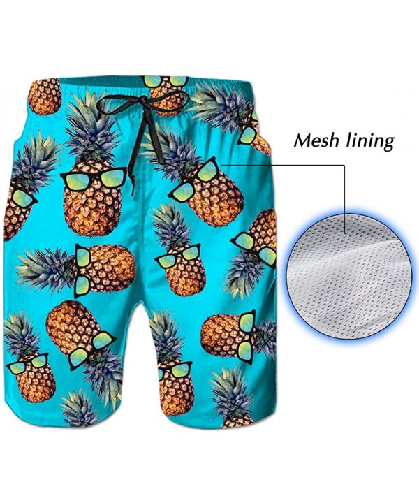 Funny Mens Swim Trunks Quick-Drying Breathable Beach Board Shorts with Mesh Lining Swimwear Bathing Suits - 1p2 - C818O2EMWH3...