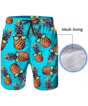 Funny Mens Swim Trunks Quick-Drying Breathable Beach Board Shorts with Mesh Lining Swimwear Bathing Suits - 1p2 - C818O2EMWH3...