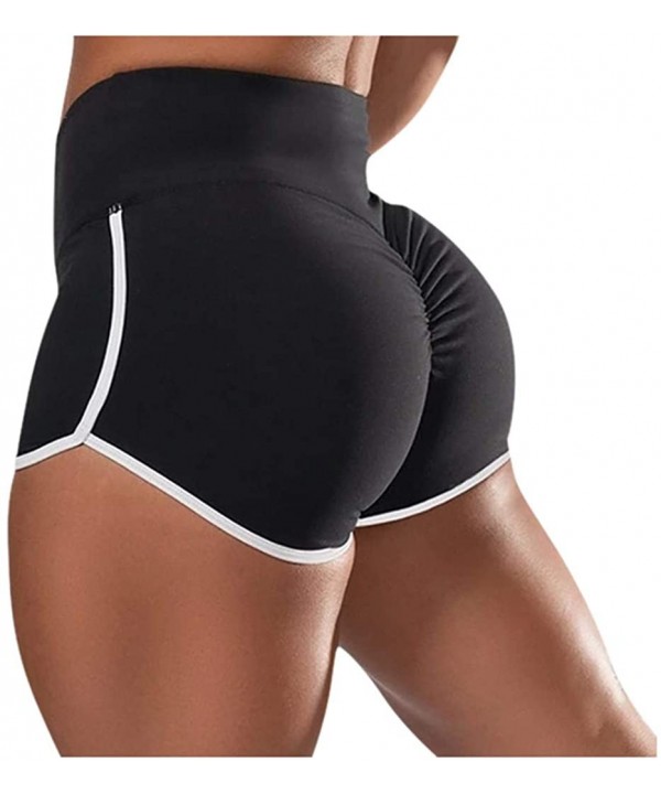 Women Basic Slip Bike Shorts Compression Workout Leggings Yoga Shorts Capris - Black - CP198HEQ9IH $9.56-Tankinis