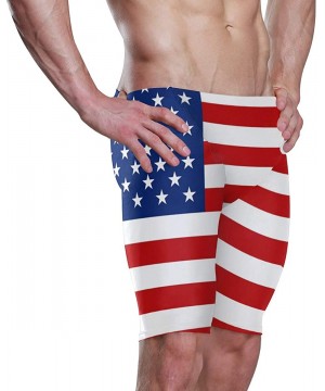 Flag for The USA Mens Long Swimming Trunks Swim Jammers Swimsuit Rapid Quick Dry Bathing Suit for Men Boys 28-39 / S-3XL - CG...