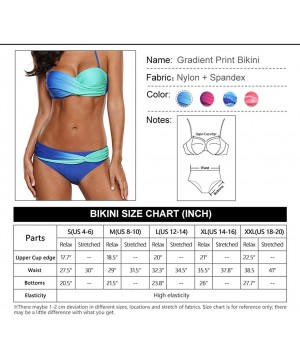 Women's Two Piece Swimsuits Beachwear Bathing Suit Tankini Bathing Suit Swimsuit - Blue - C918SR56A8W $38.79-Sets