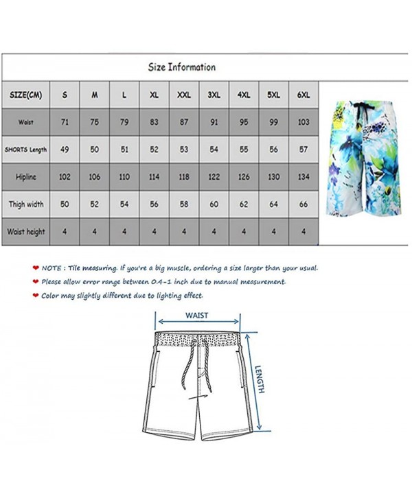 2019 Men's Beach Shorts Quick-Dry 3D Printed Tracksuit Pants - Green Tree Leaf - CV18Y94X9LK $23.83-Board Shorts