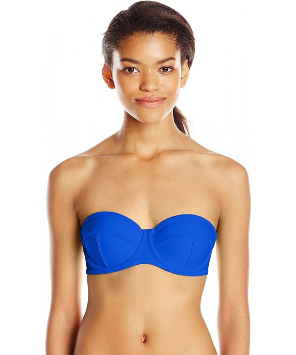 Junior's Smoothies Fame Demi-Bust Bandeau Bikini Top - Abyss - CN12701454P $54.98-Tops