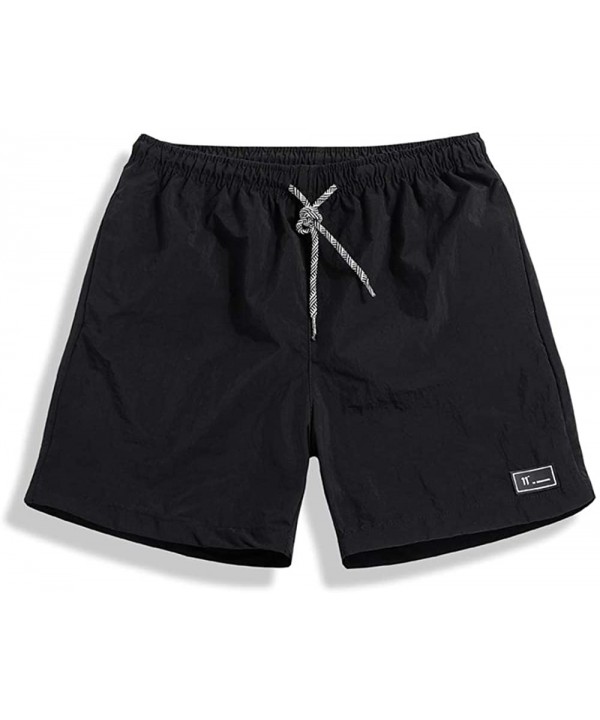 Men's Trunks Shorts Summer Quick Dry Beach Surfing Running Swimming Watershort - Black - CF18RRZ5DG8 $17.01-Board Shorts