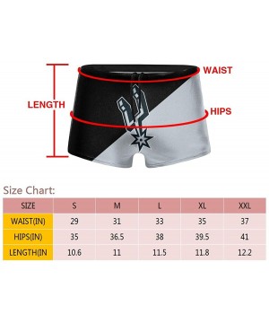 Men's Basketball Team Quick Dry Swimwear Boxer Swim Surf Boxer Shorts Swimsuits with Adjustable Drawstring - San Antonio Spur...