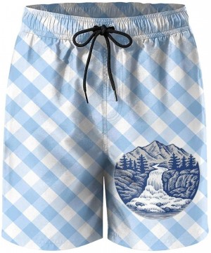 Men's Beach Shorts Coors-Banquet-Logo- Summer Quick Dry Swimming Pants - White-102 - C118XEDQ5KS $36.17-Board Shorts