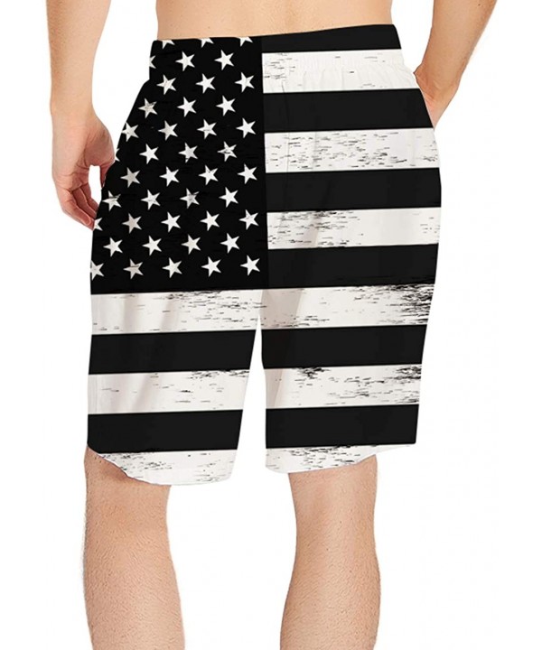 Mens Summer Swim Trunks 3D Graphic Quick Dry Funny Beach Board Shorts with Mesh Lining - American Flag - C118GLO8I6X $23.88-T...