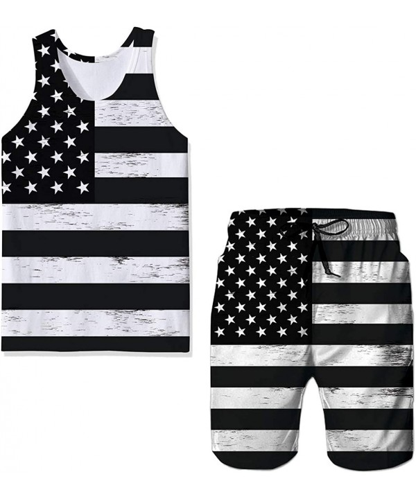 Mens Summer Swim Trunks 3D Graphic Quick Dry Funny Beach Board Shorts with Mesh Lining - American Flag - C118GLO8I6X $23.88-T...