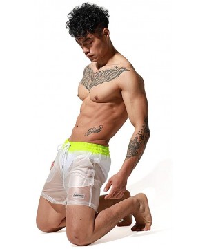 Mens Board Shorts Swimsuits Swim Trunks Long Beach wimwear with Mesh Liner Pocket - Z Yellow - CG199S88R89 $23.09-Board Shorts