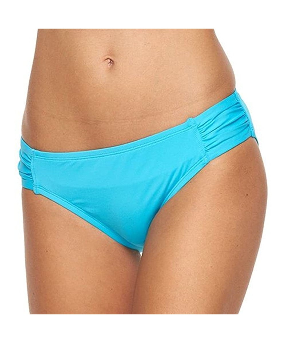 Solid Bikini Scoop Bottoms for Women - Turquoise - CJ182HA6WT5 $8.26-Bottoms