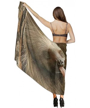 Women Chiffon Scarf Shawl Wrap Sunscreen Beach Swimsuit Bikini Cover Up - Sloth Mom and Baby - C71908S33XD $26.84-Cover-Ups