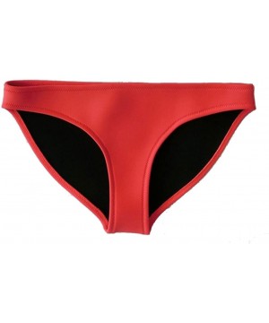 Women Neoprene Bikini Swimwuit Mesh Triangle Top Bathing Swimwear - Orange - CZ12DWPYC69 $25.77-Sets