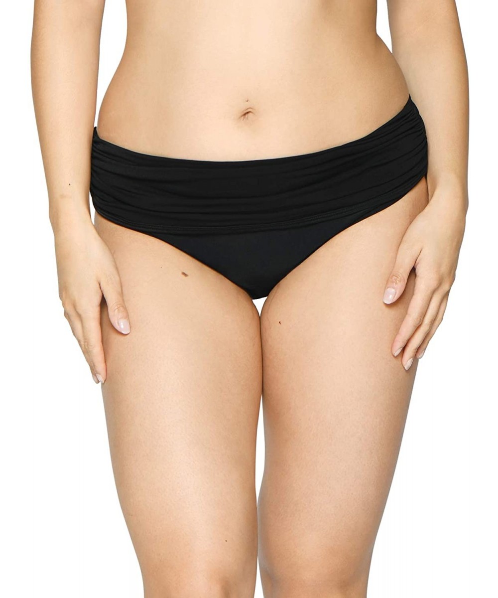 Women's Sheer Classdeep Foldover Brief - Black - CC18E9ZXDX0 $25.77-Bottoms