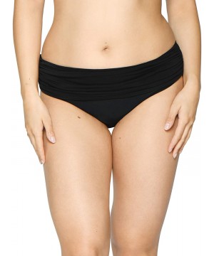 Women's Sheer Classdeep Foldover Brief - Black - CC18E9ZXDX0 $25.77-Bottoms