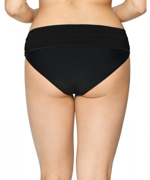 Women's Sheer Classdeep Foldover Brief - Black - CC18E9ZXDX0 $25.77-Bottoms