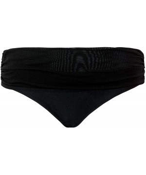 Women's Sheer Classdeep Foldover Brief - Black - CC18E9ZXDX0 $25.77-Bottoms