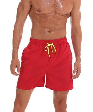 Men's Swimwear Running Surfing Sports Beach Camouflage Shorts Trunks Board Pants - 01 Red - CE18SNDSKZ2 $19.30-Trunks