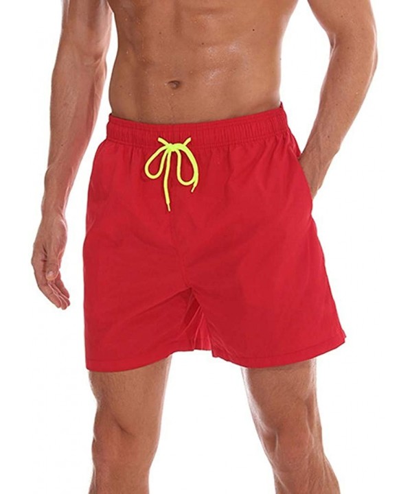 Men's Swimwear Running Surfing Sports Beach Camouflage Shorts Trunks Board Pants - 01 Red - CE18SNDSKZ2 $19.30-Trunks