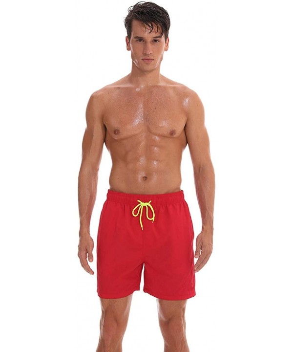 Men's Swimwear Running Surfing Sports Beach Camouflage Shorts Trunks Board Pants - 01 Red - CE18SNDSKZ2 $19.30-Trunks