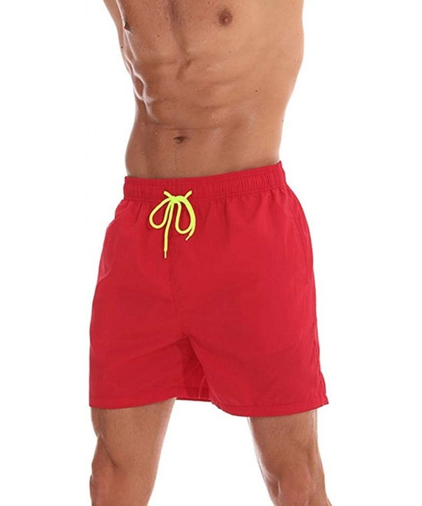 Men's Swimwear Running Surfing Sports Beach Camouflage Shorts Trunks Board Pants - 01 Red - CE18SNDSKZ2 $19.30-Trunks