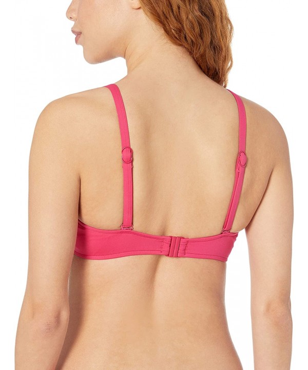 Women's F Cup Halter Bikini Top Swimsuit - Persian Pink - CM18KHHOZET $51.64-Tops