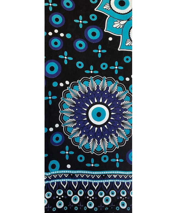 Mandala Sarong Wraps from Bali Beach Cover Up - Feathers Black/Blue - C4194WSHKQN $15.72-Cover-Ups