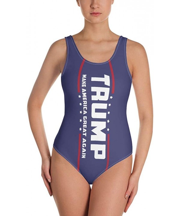 Trump Make America Great Again Patriotic One-Piece Swimsuit - CG198C0SYW9 $48.36-One-Pieces