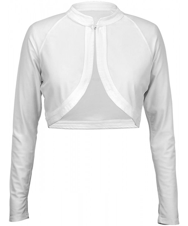 UPF 50+ Women's Classic Shrug - White - CB1219Y8H7F $36.80-Cover-Ups