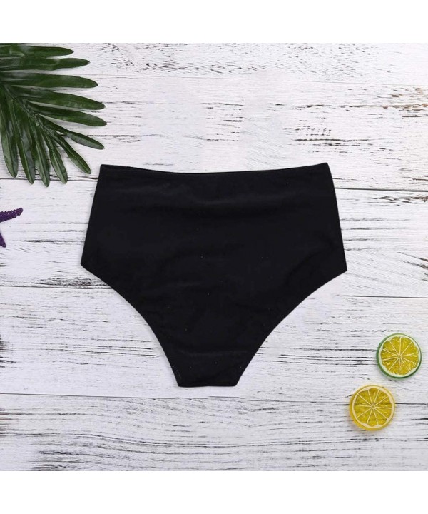 Women High Waisted Swimsuit Bikini Bottoms Full Coverage Tummy Control Tankini Bottom Swim Shorts Briefs Plus Size - CR193GLH...