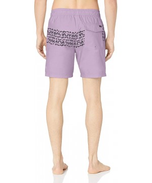 Men's Shattered Elastic 17" Trunk - Lavender - CA18EM30ESL $38.20-Board Shorts