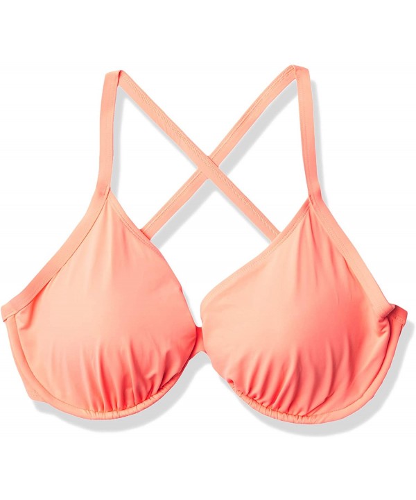 Women's Hilary D- Dd- E- F Cup Underwire Bikini Top Swimsuit - Apricot - CS18Z05549O $31.76-Tops