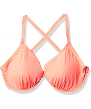 Women's Hilary D- Dd- E- F Cup Underwire Bikini Top Swimsuit - Apricot - CS18Z05549O $31.76-Tops