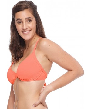 Women's Hilary D- Dd- E- F Cup Underwire Bikini Top Swimsuit - Apricot - CS18Z05549O $31.76-Tops