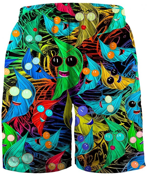 Mens Funny Swim Trunks 3D Graphic Print Quick Dry Surf Beach Board Shorts with Mesh Lining - Style25 - CQ194KSNMNE $18.82-Trunks