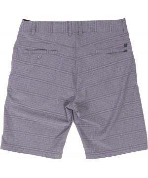 Hybrid Shorts for Men Quick Dry Stretch Lightweight Golf Plaid Short/Boardshort - Char Stripe Plaid - CL19CZALIXT $41.25-Trunks