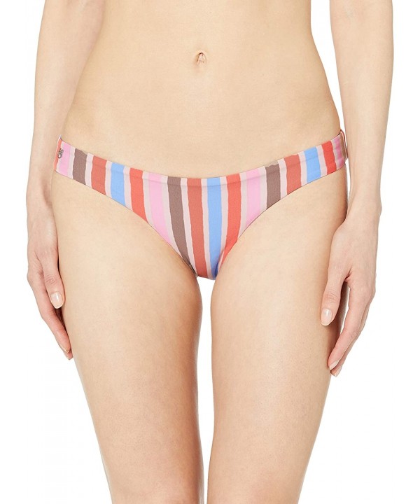 Women's Sublime Reversible Signature Swimsuit Bikini Bottom - Laramie Frills Orange Stripe/Geo - CP18L8MXA3Y $15.97-Tankinis