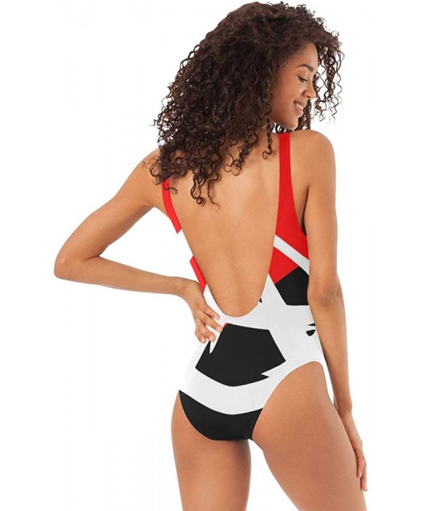 Womens Anarchist Flag One Piece Monokini Swimsuit Sexy Backless Retro Bathing Suit - Anarchist Flag - CS18O5SXDLO $21.41-One-...