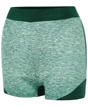 Womens Splice Elastic High Waist Leggings Tight Sports Shorts Yoga Pants Bottom boy Shorts - Green - C0190X8TSRO $18.83-Board...