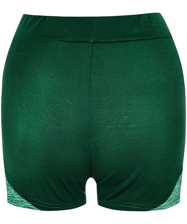 Womens Splice Elastic High Waist Leggings Tight Sports Shorts Yoga Pants Bottom boy Shorts - Green - C0190X8TSRO $18.83-Board...