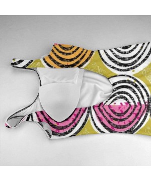 Women's Classic One-Piece Swimsuit Beach Swimwear Bathing Suit(Akita Dog Triangles Pattern) - African Vegetables - CN18Y0N9I9...