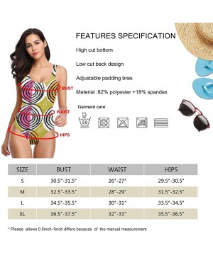 Women's Classic One-Piece Swimsuit Beach Swimwear Bathing Suit(Akita Dog Triangles Pattern) - African Vegetables - CN18Y0N9I9...