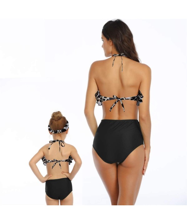 Mommy and Me Matching Family Matching Swimsuit Ruffle Women Swimwear Kids Children Toddler Bikini Bathing Suit Beachwear Sets...